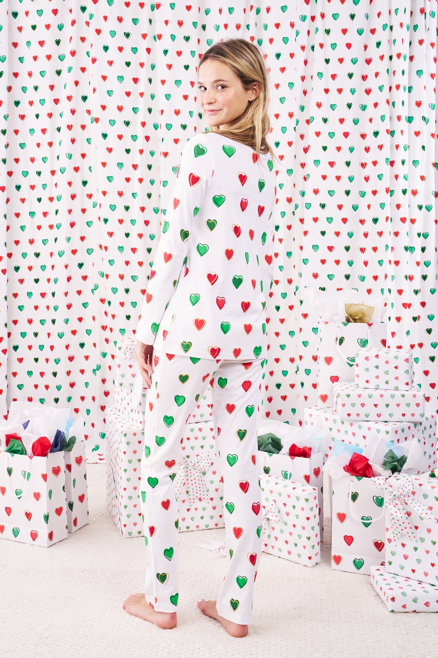 Roller Rabbit Big Holiday Hearts Pajamas