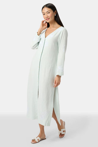 Roller Rabbit Seaglass Vanna Embroidery Rachel Caftan