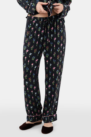 ROLLER RABBIT BLACK WILDFLOWER DITSY LOUNGEWEAR