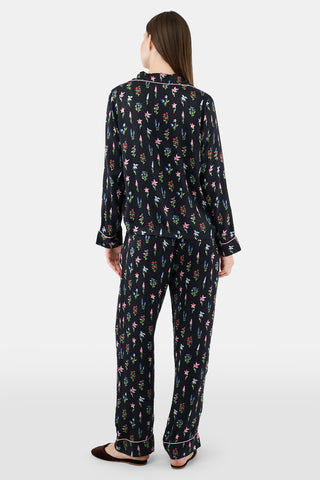 ROLLER RABBIT BLACK WILDFLOWER DITSY LOUNGEWEAR