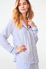 Roller Rabbit Blue Hearts Long Sleeve Polo Pajamas