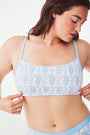 Roller Rabbit Blue Lovely Monkey Grove Bralette