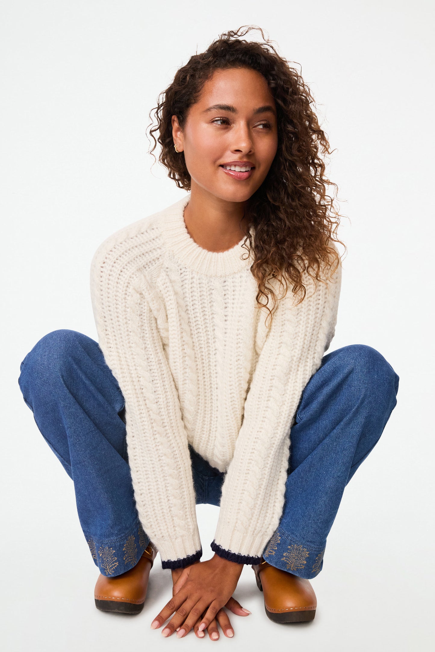 Roller Rabbit Ivory/Navy Brittany Sweater