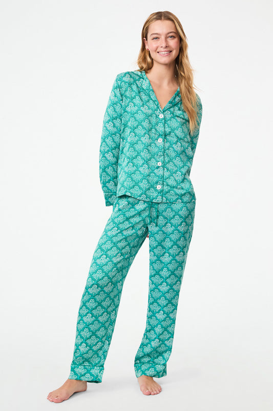 Roller Rabbit Emerald Jemina Loungewear Set