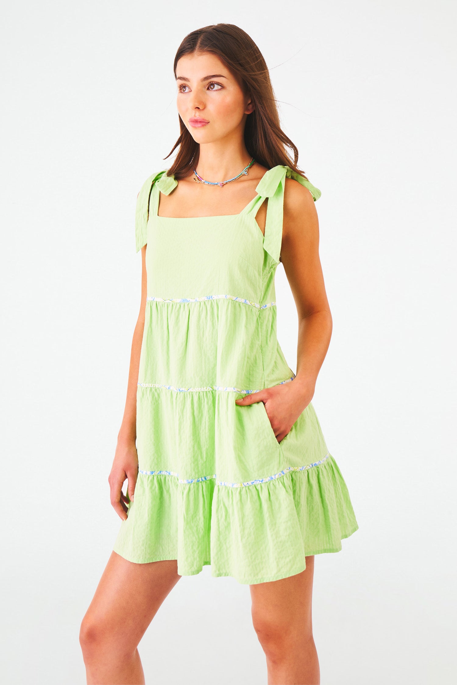 Roller Rabbit Matcha Seersucker Cece Dress