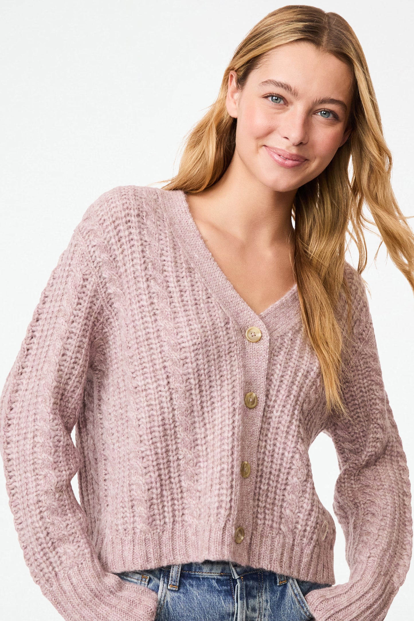 Roller Rabbit Mauve Andrea Cardigan