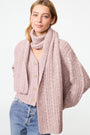 Roller Rabbit Womens Mauve Cable Knit Scarf