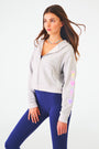 Roller Rabbit Disco Icon Cropped Zip Hoodie