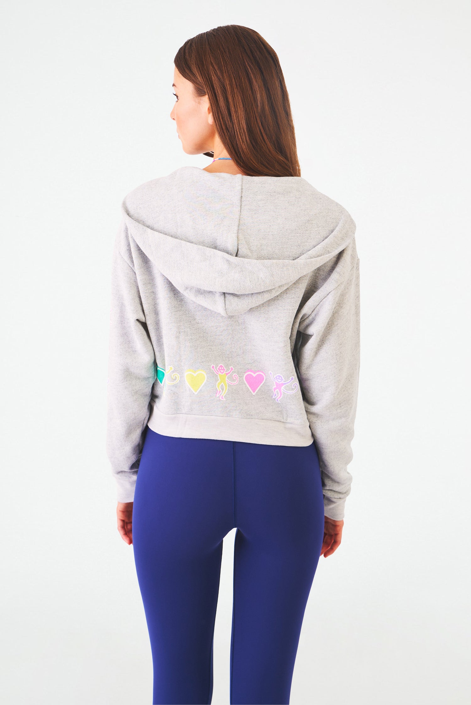 Roller Rabbit Disco Icon Cropped Zip Hoodie