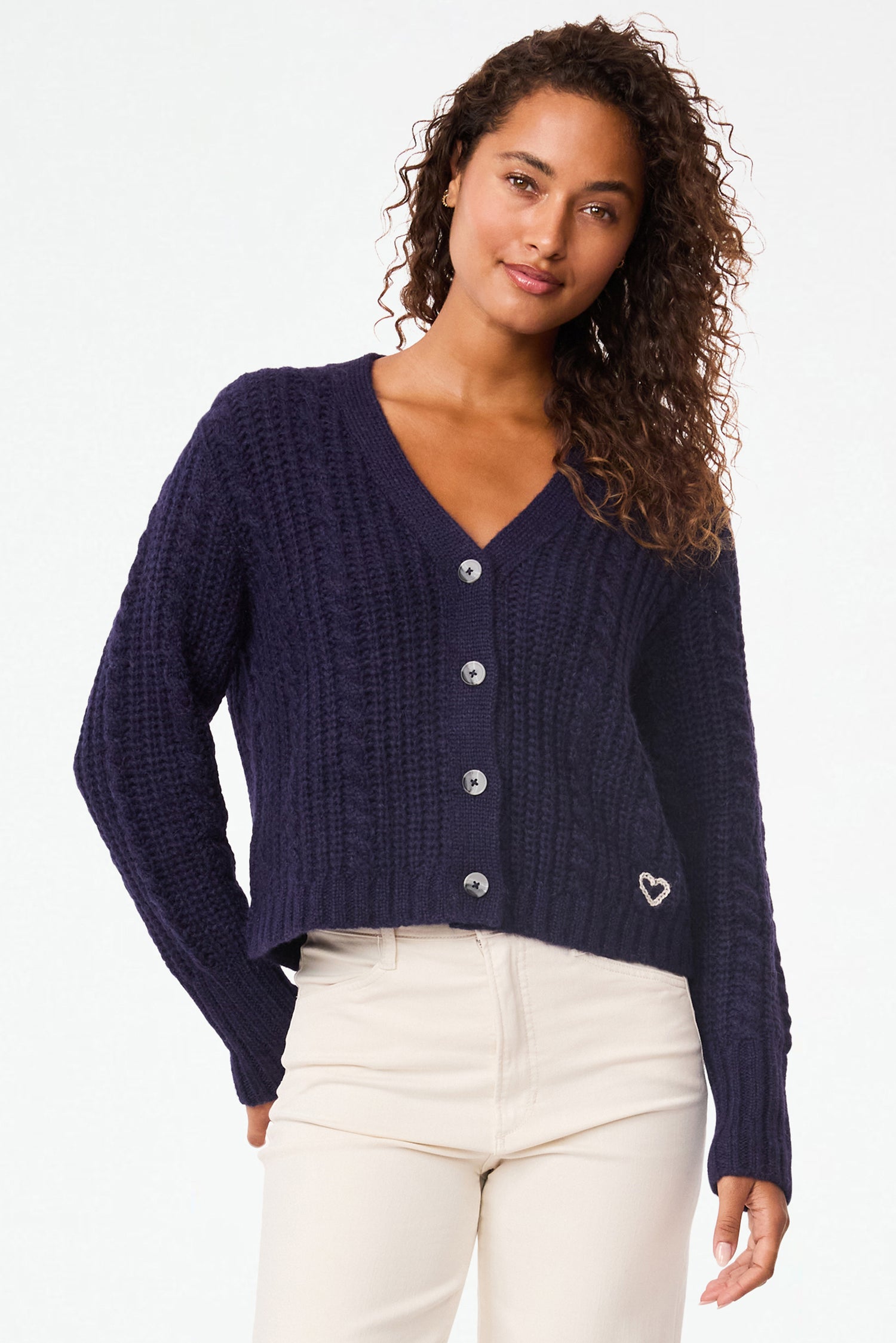 Roller Rabbit Navy Andrea Cardigan