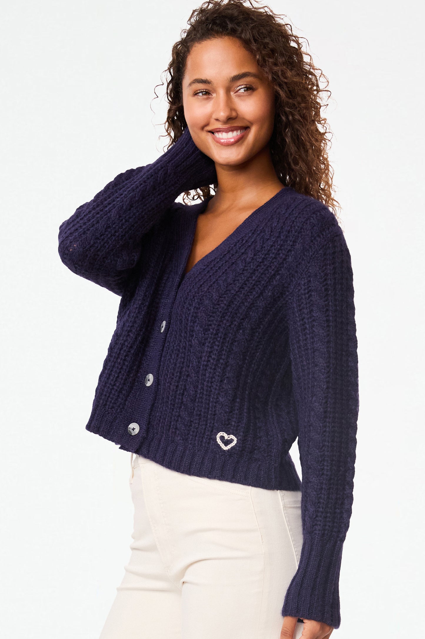 Roller Rabbit Navy Andrea Cardigan