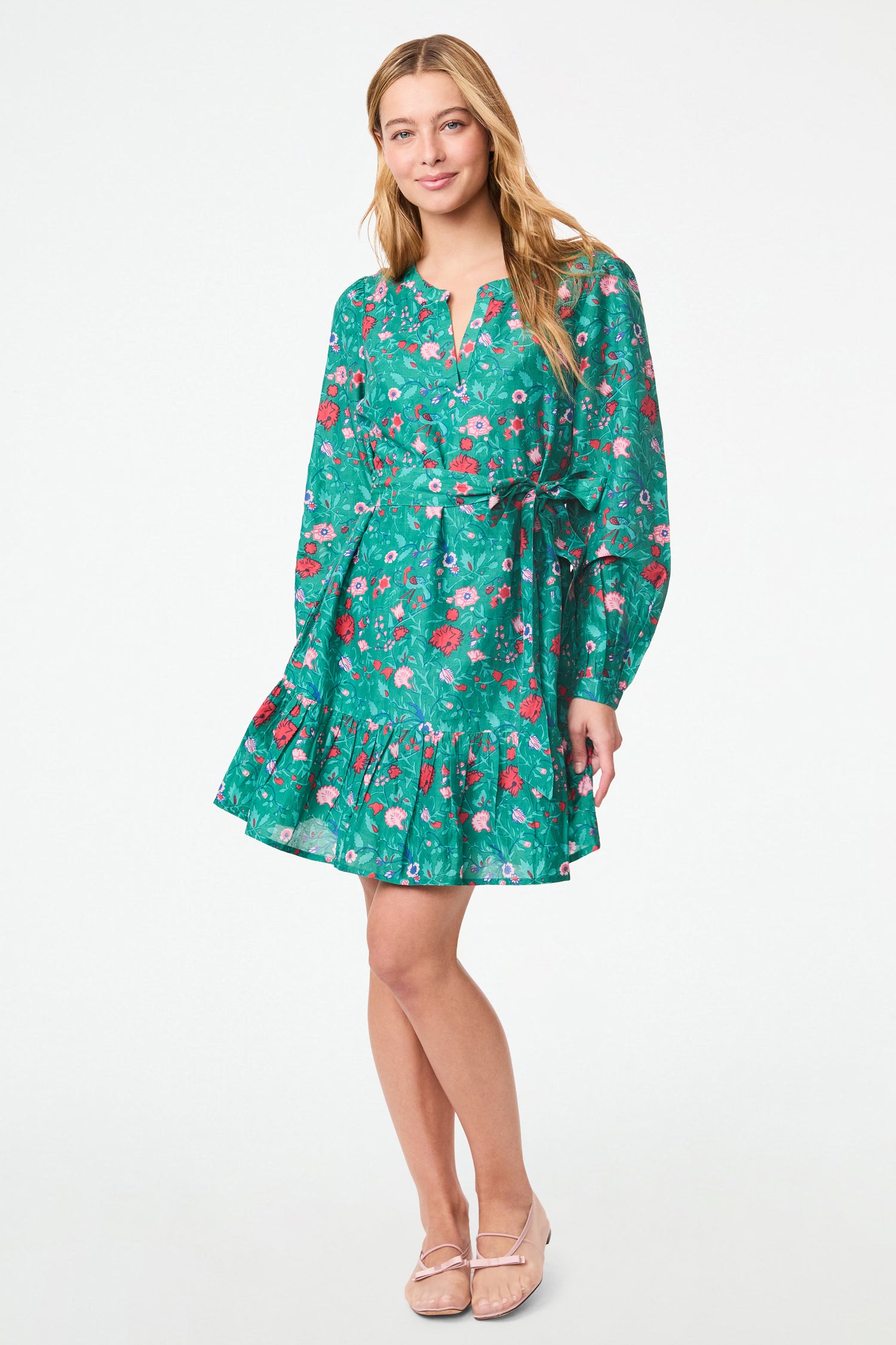 Roller Rabbit Green Womens Pavone Floral Philippa Dress 