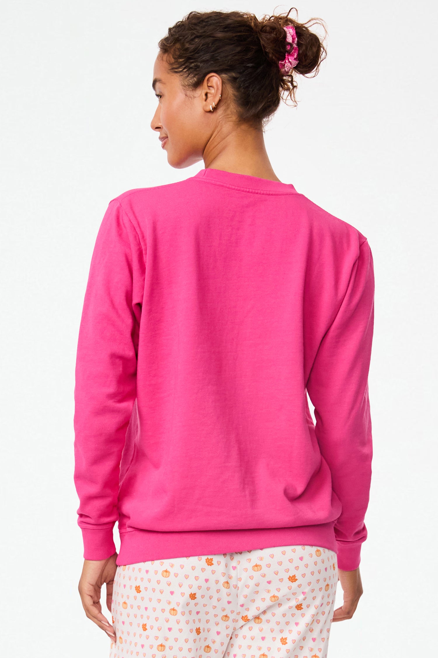 Roller Rabbit Magenta Monkey Love Puff Crewneck