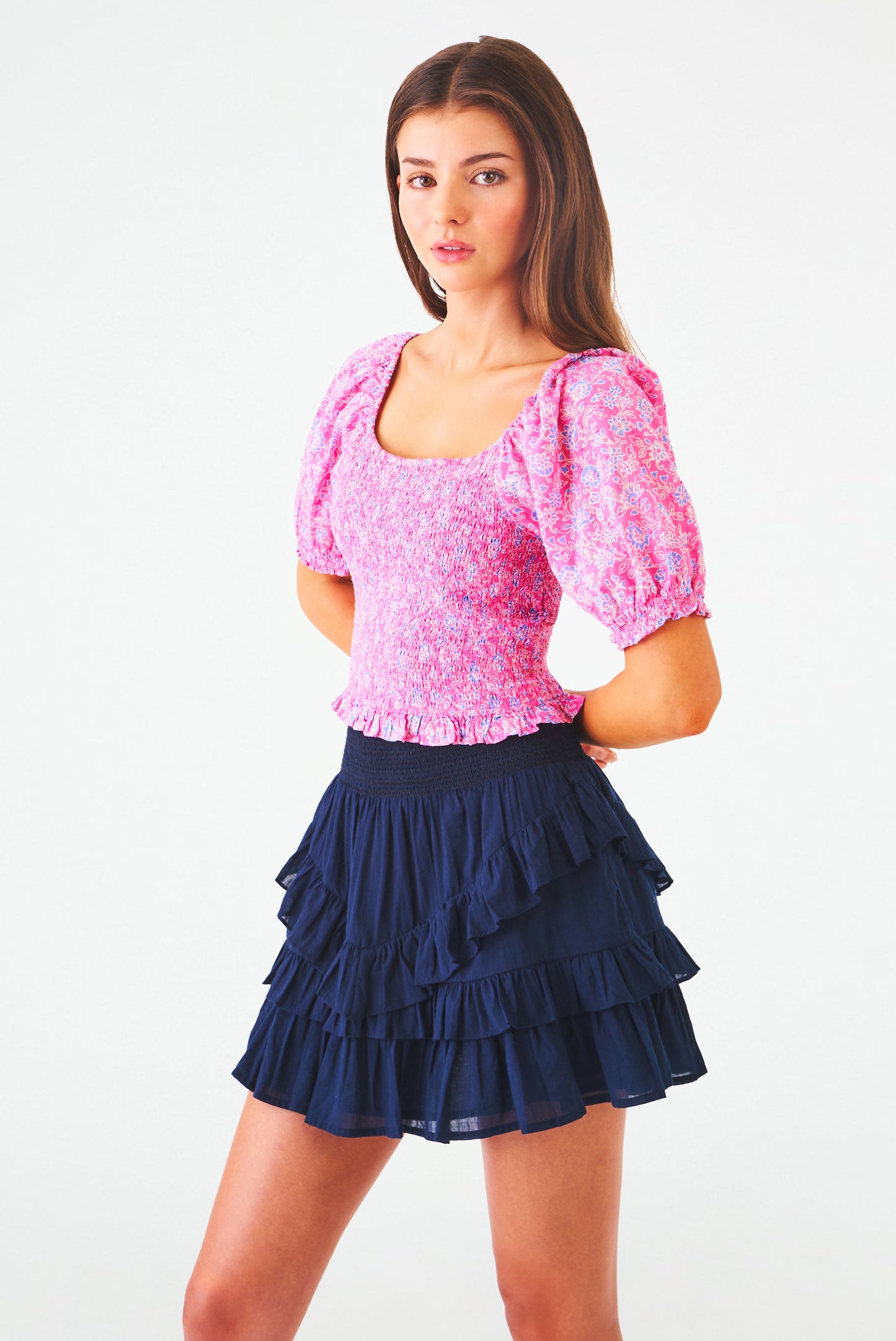 Roller Rabbit Navy Brianna Skirt