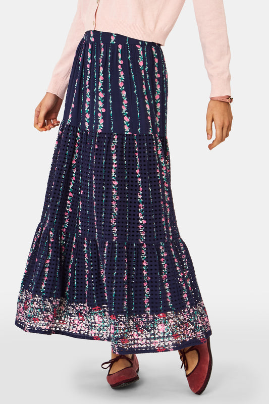 Roller Rabbit Navy Alba Eyelet Carlisa Skirt view 2