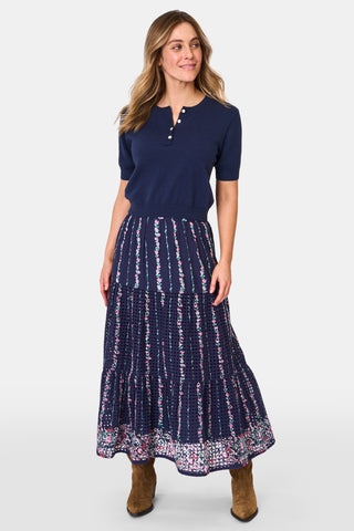 Roller Rabbit Navy Alba Eyelet Carlisa Skirt