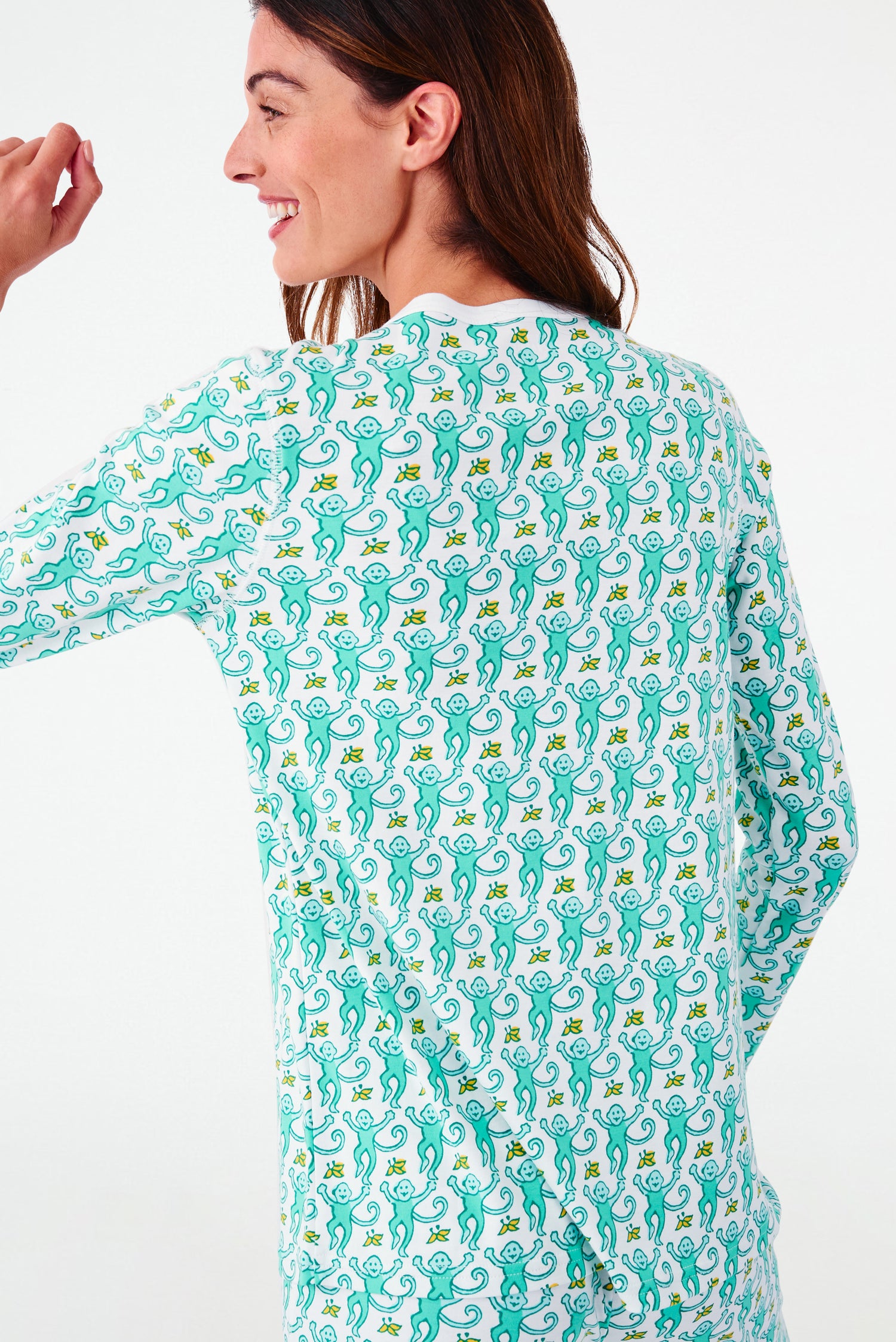 Roller Rabbit Aqua Monkey Pajamas