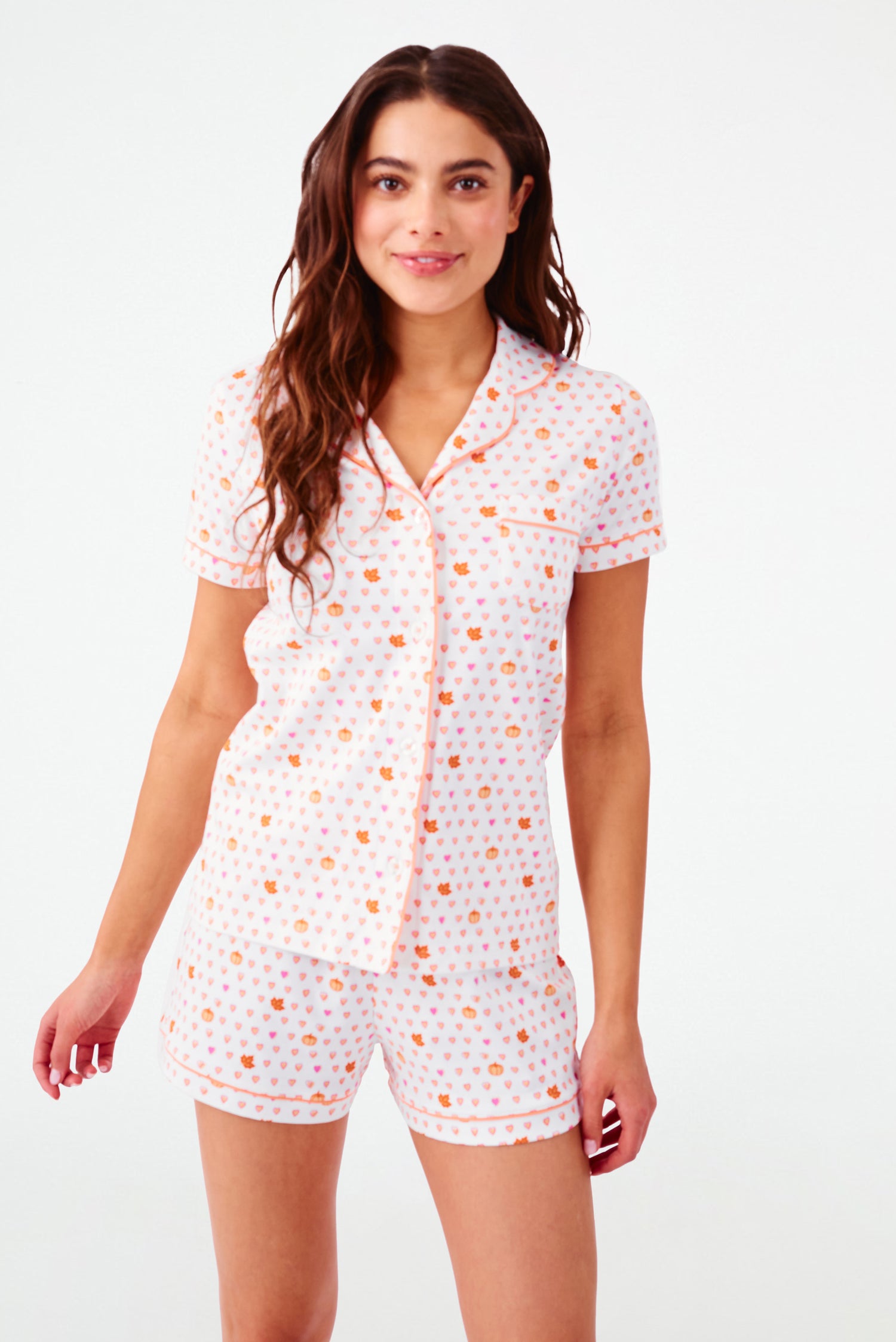 Roller Rabbit Autumn Hearts Polo Pajamas