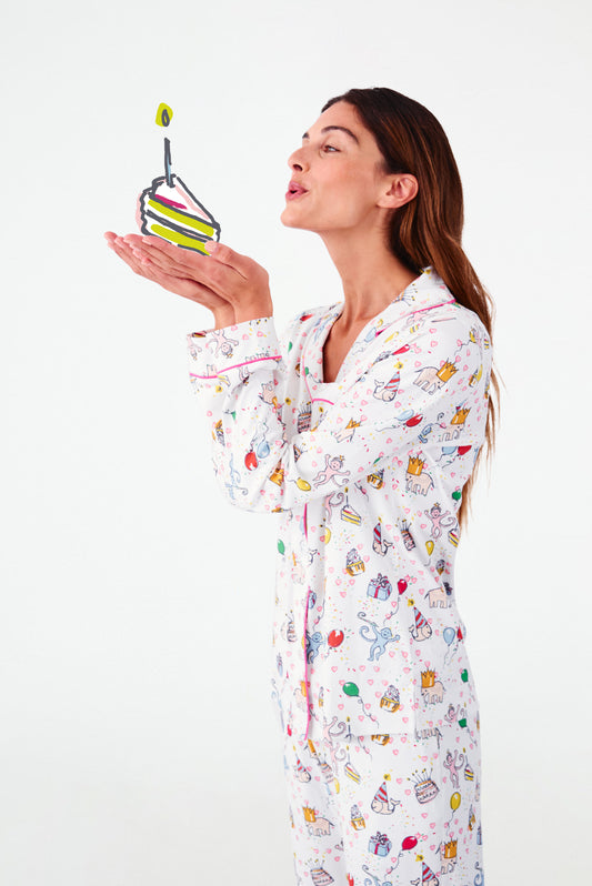 Birthday Bonanza Long Sleeve Polo Pajamas