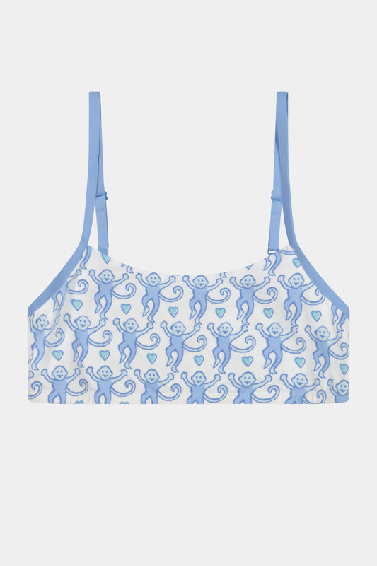 Roller Rabbit Blue Lovely Monkey Grove Bralette