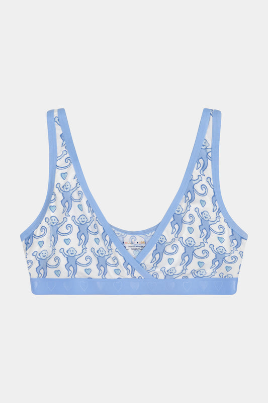 Roller Rabbit Blue Lovely Monkey Leroy Bralette 