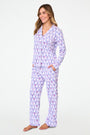 Roller Rabbit Cheer Berry Monkey Long Sleeve Polo Pajamas