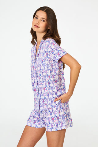 Roller Rabbit Berry Cheer Monkey Polo Pajamas