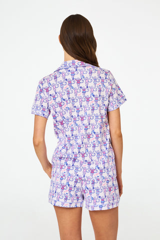 Roller Rabbit Berry Cheer Monkey Polo Pajamas