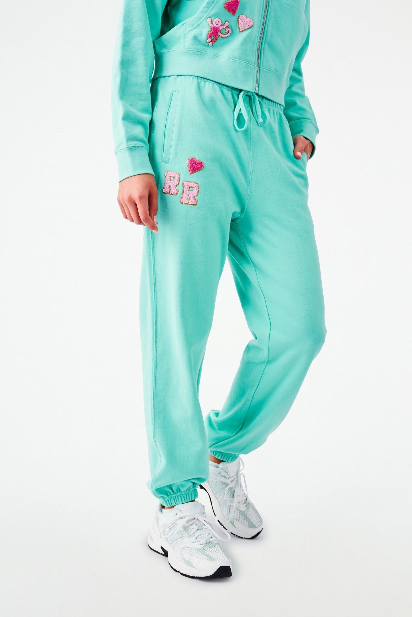 Roller Rabbit Aqua Varsity Sweatpants