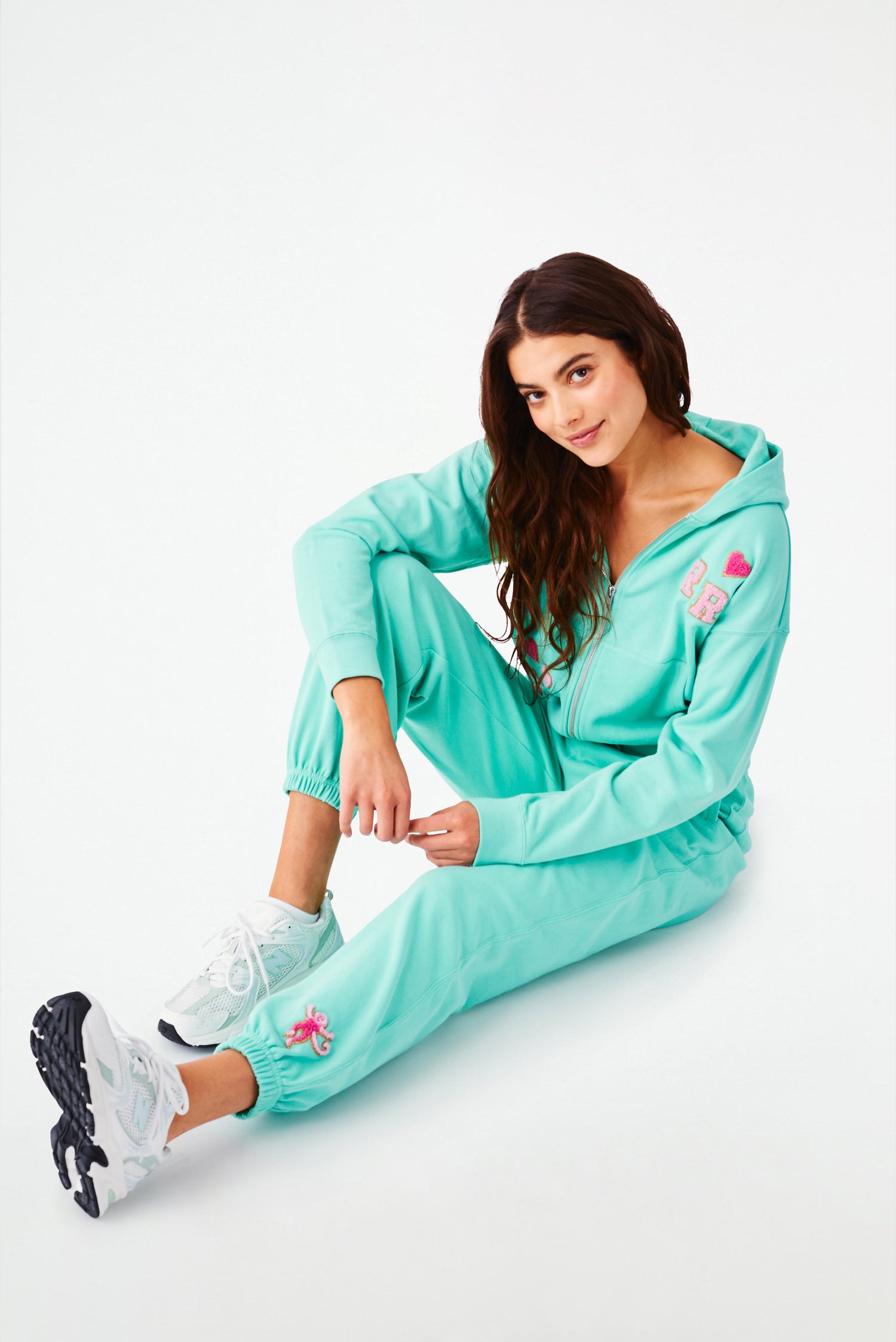 Roller Rabbit Aqua Varsity Sweatpants