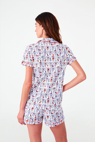 Roller Rabbit Dallas Monkey Polo Pajamas