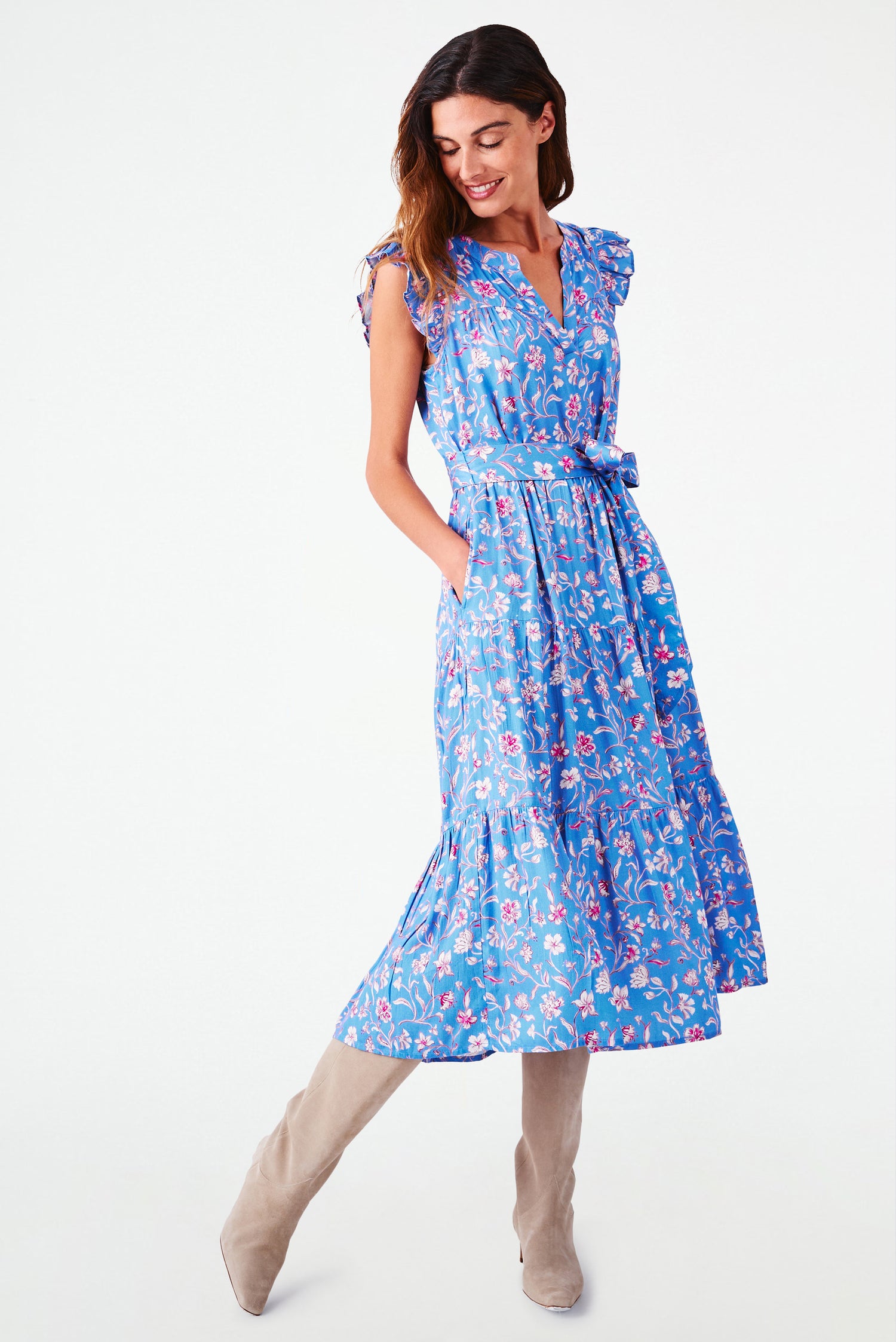 Roller Rabbit Delft Floral Paulina Dress