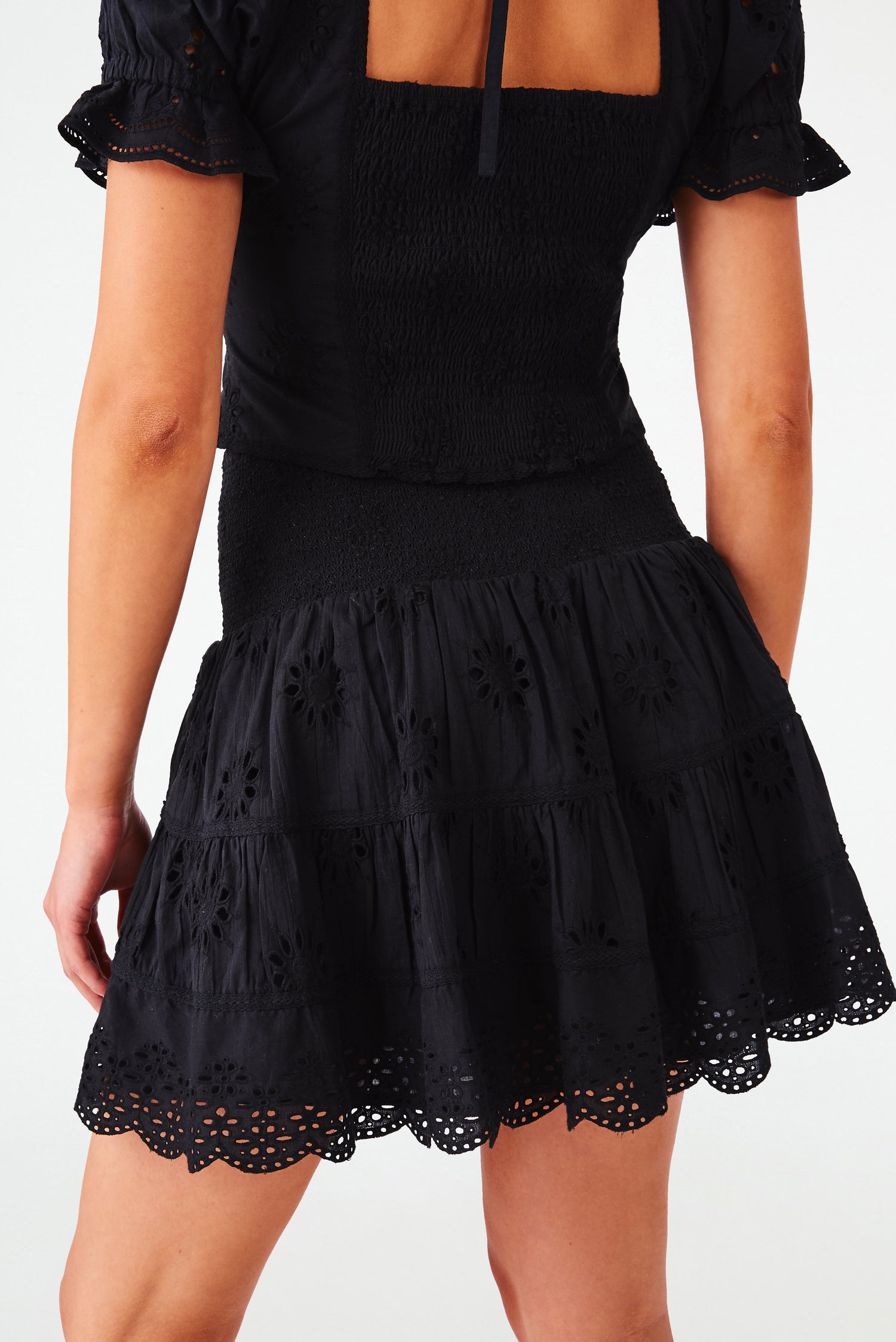 Roller Rabbit Black Eyelet Riki Skirt