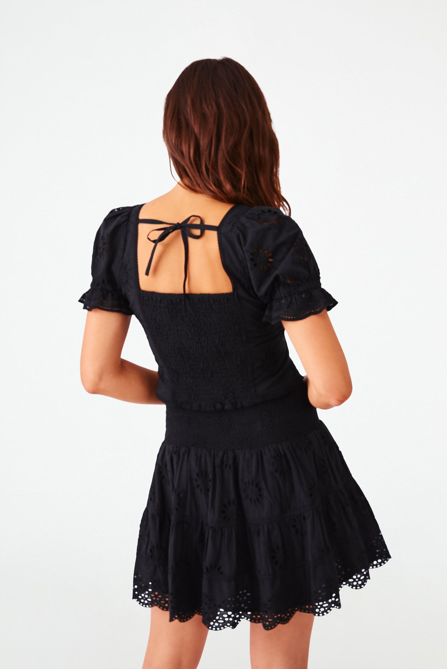 Roller Rabbit Black Eyelet Kayla Top