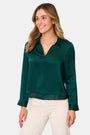 Roller Rabbit Green Feather Stitch Embroidery Marcy Top