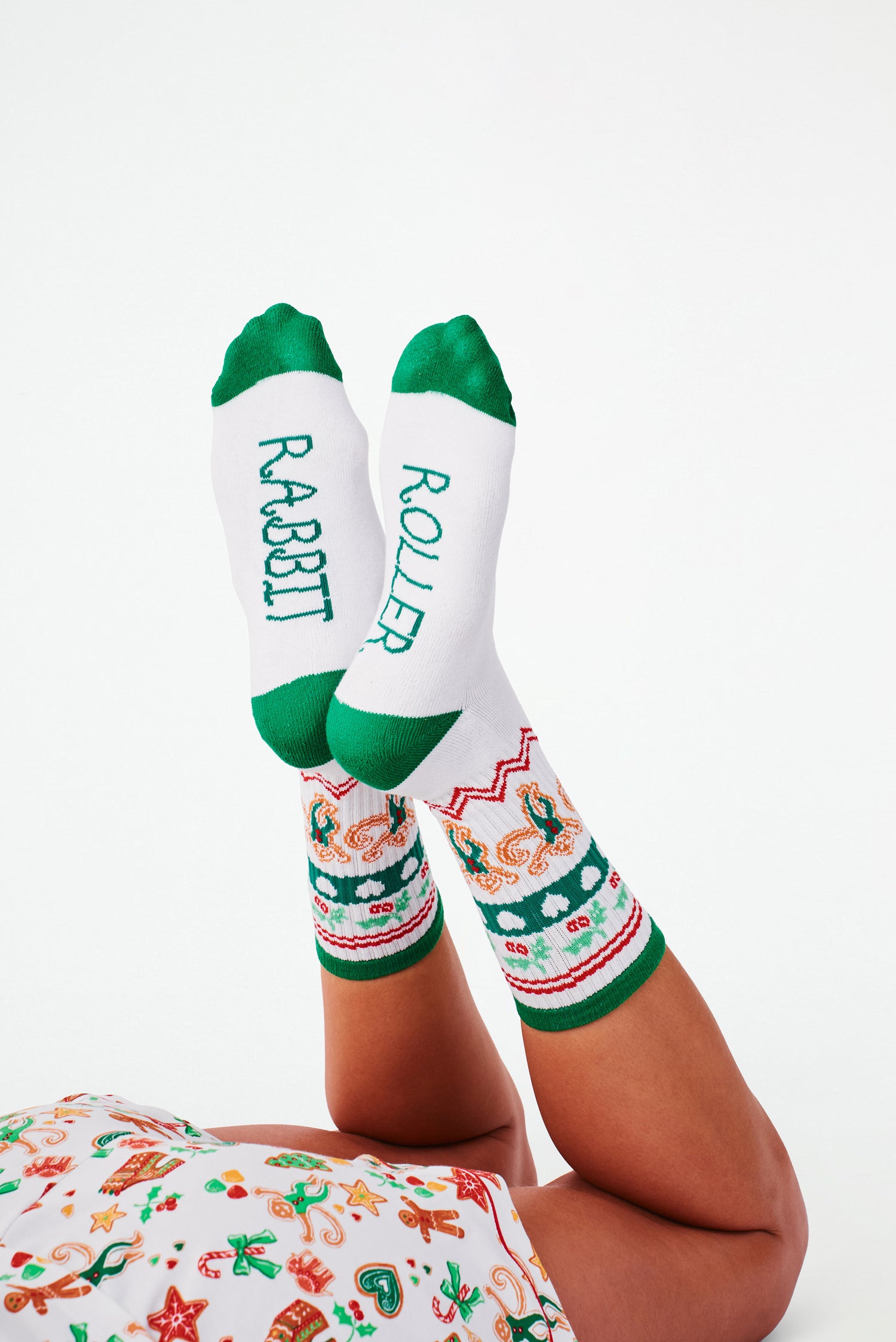 Roller Rabbit Gingerbread Party Tube Socks