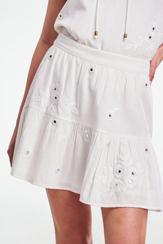 Gloriosa Embroidery Fleet Skirt