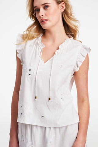 Gloriosa Embroidery Steffie Top