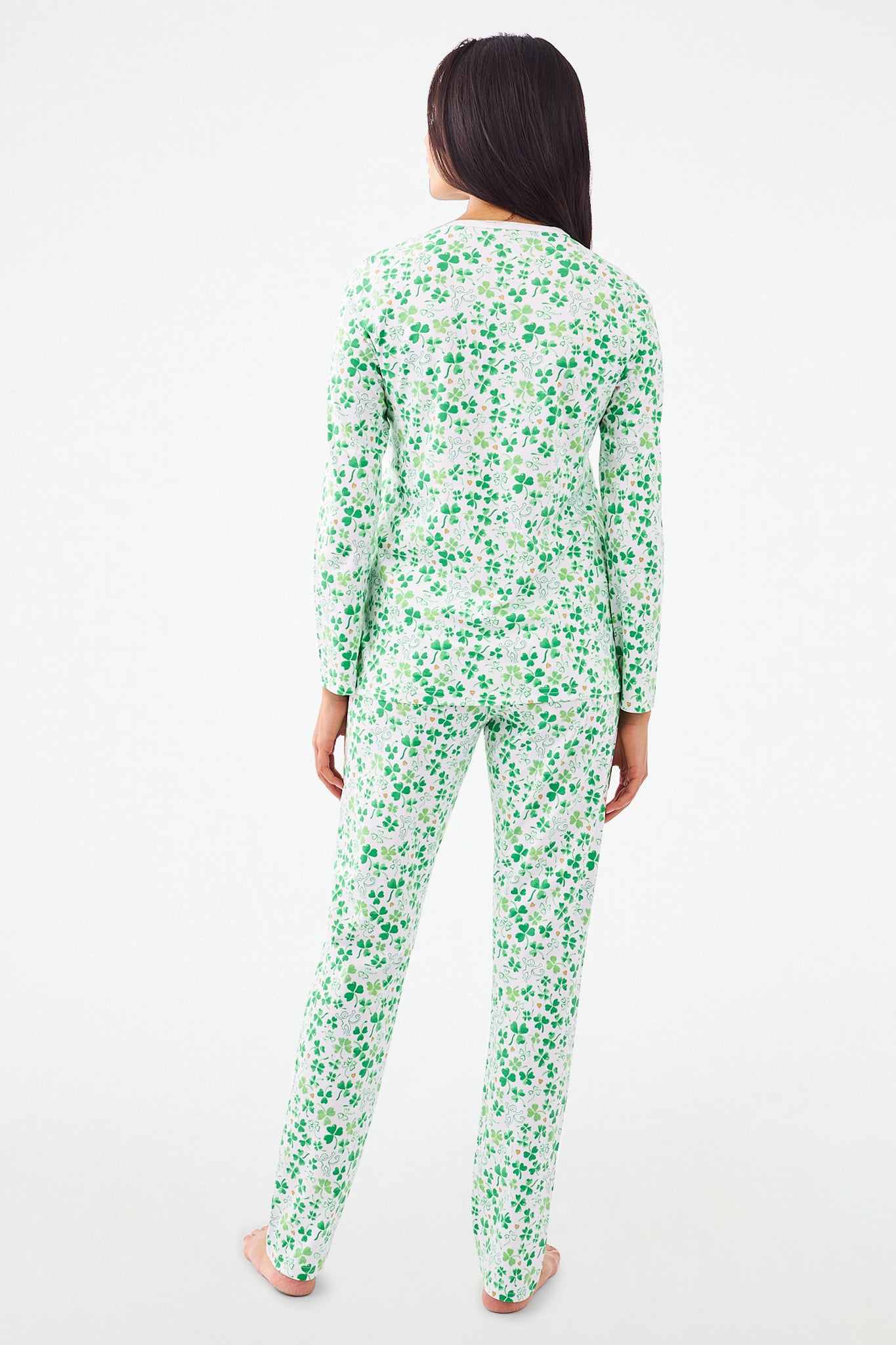 Roller Rabbit Painted Shamrock Pajamas Green view 5