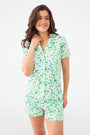 Roller Rabbit Painted Shamrock Polo Pajamas Green