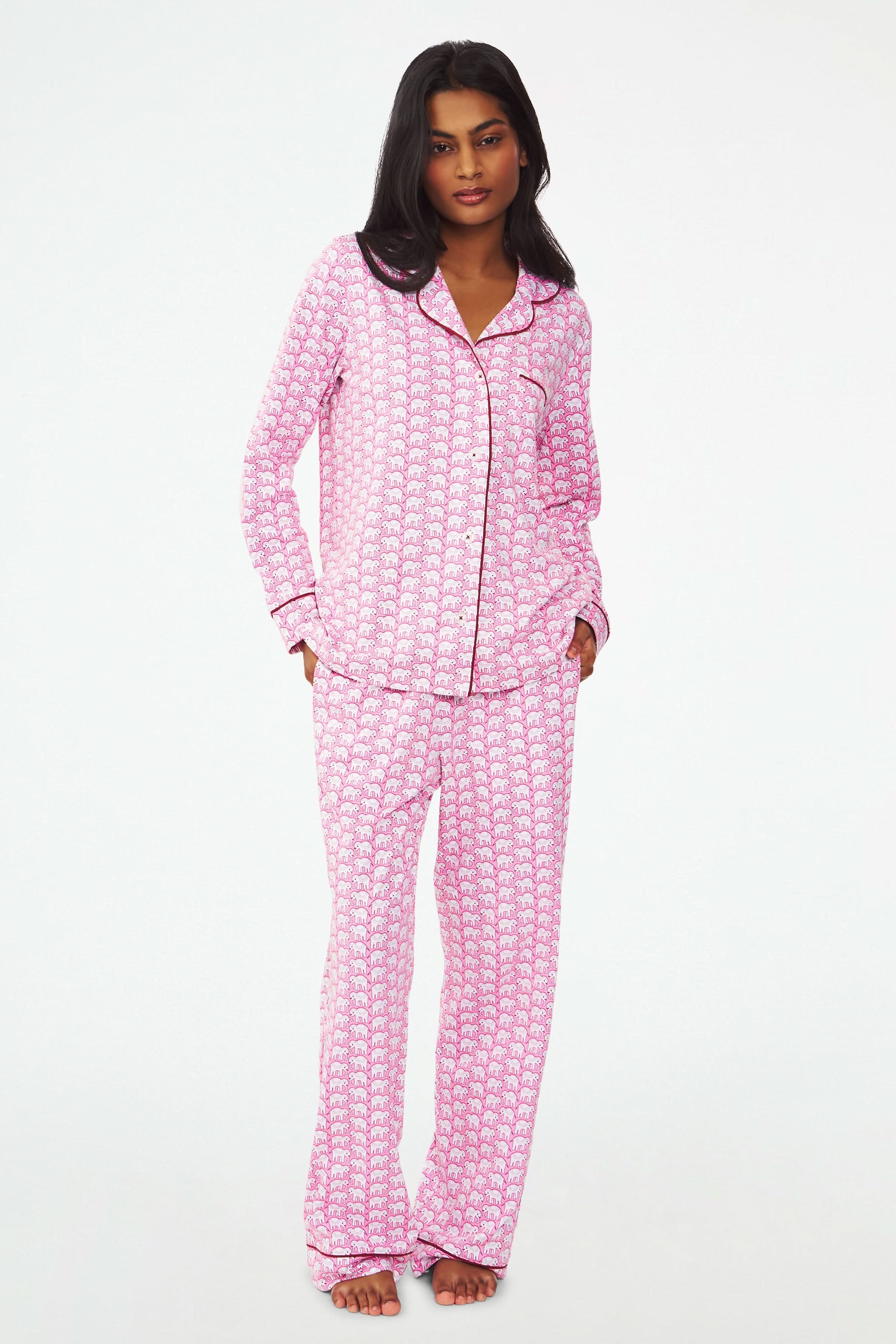 Hathi Long Sleeve Polo Pajamas | Roller Rabbit