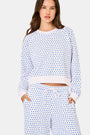 Roller Rabbit Blue Hearts Celeste Crewneck