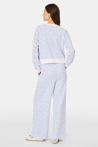 Roller Rabbit Blue Hearts Celeste Crewneck