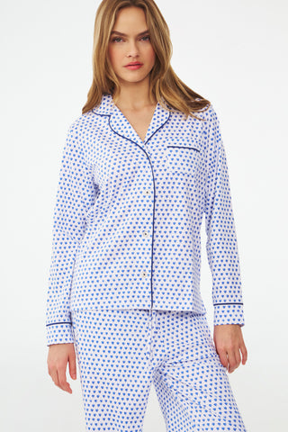 Hearts Long Sleeve Polo Pajamas