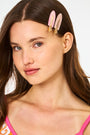 Roller Rabbit Orange/Pink Hearts Makeup Clips
