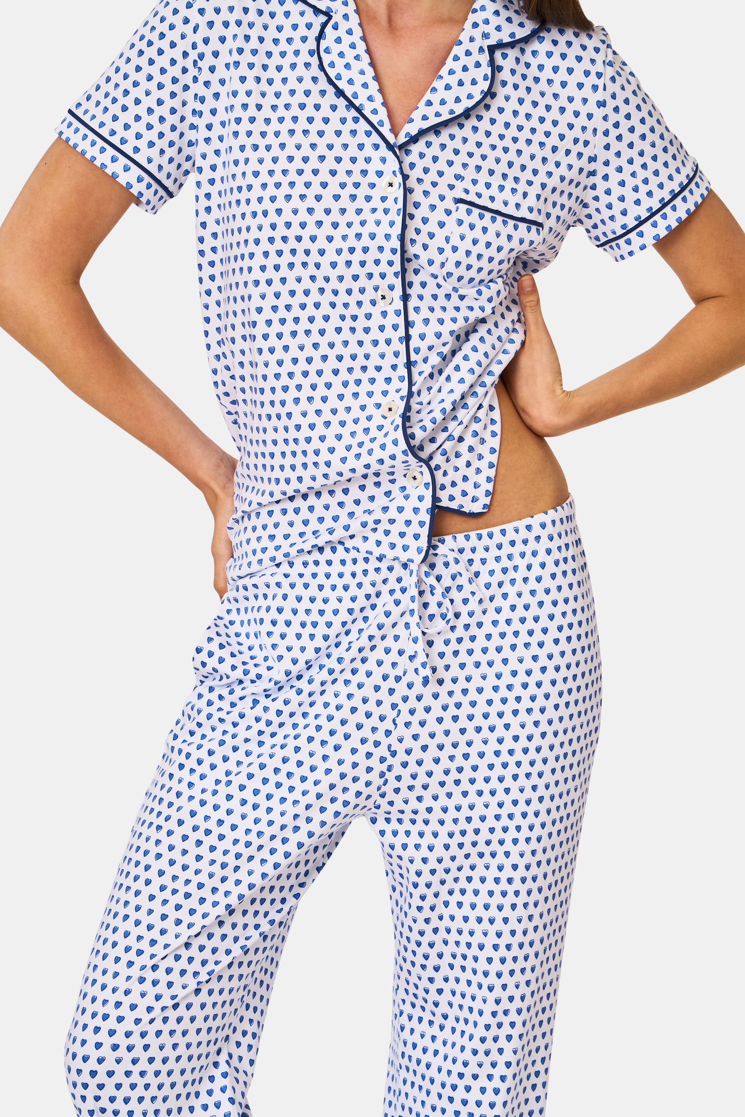 Roller Rabbit Womens Blue Hearts Fiora Pajamas  view 2