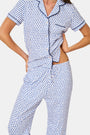 Roller Rabbit Womens Blue Hearts Fiora Pajamas