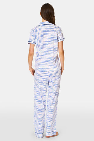 Roller Rabbit Womens Blue Hearts Fiora Pajamas