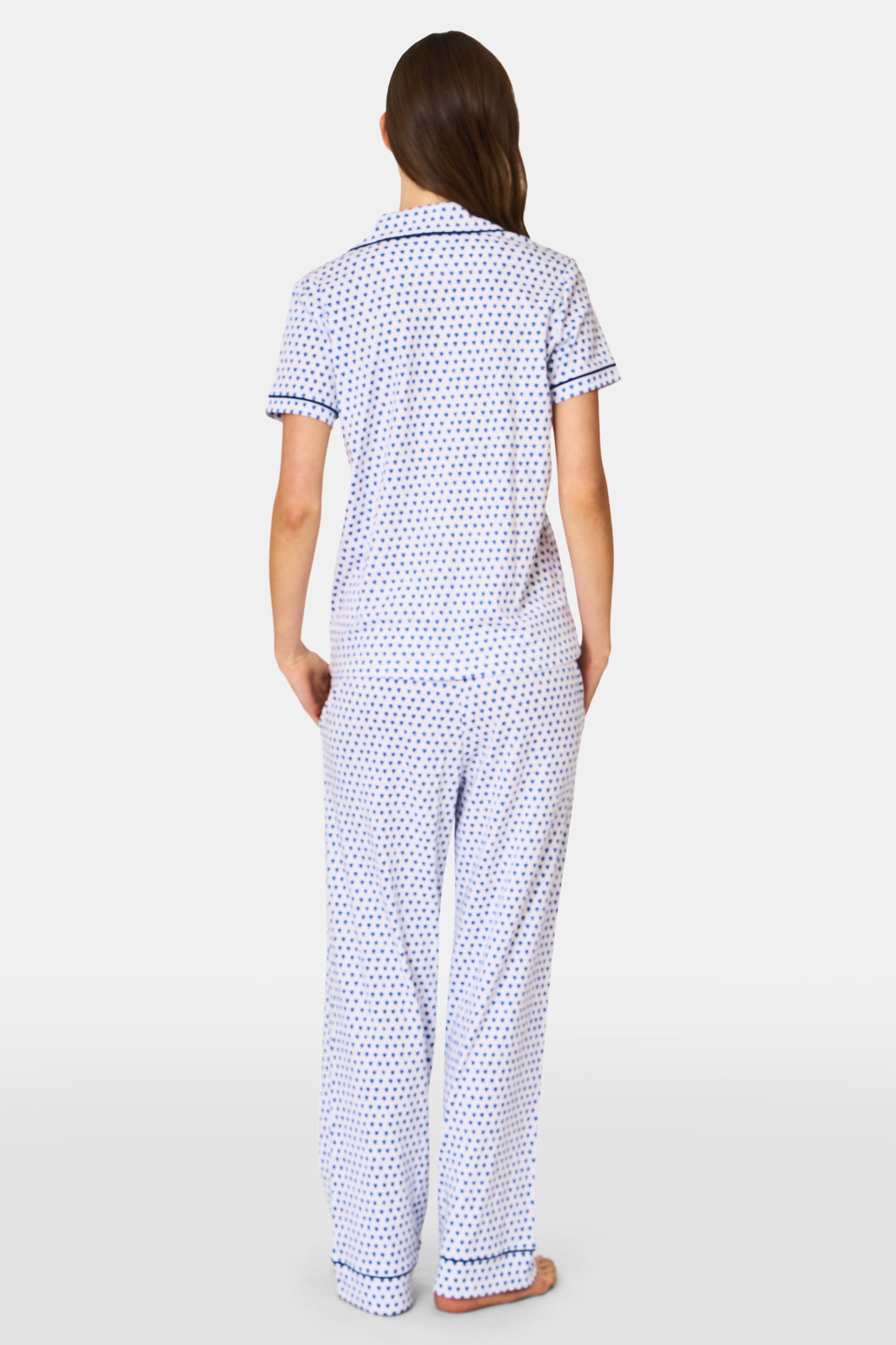 Roller Rabbit Womens Blue Hearts Fiora Pajamas view 6