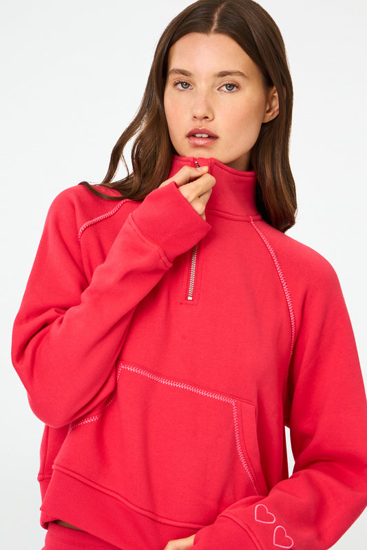 Hearts Embroidered Hudson Sweatshirt view 2